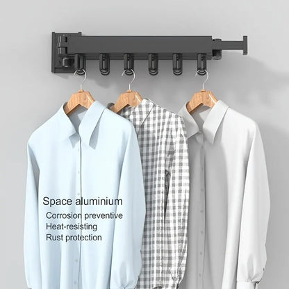 Foldable Wall Mounted Clothes Rail For Bedrooms, Balcony & Office!